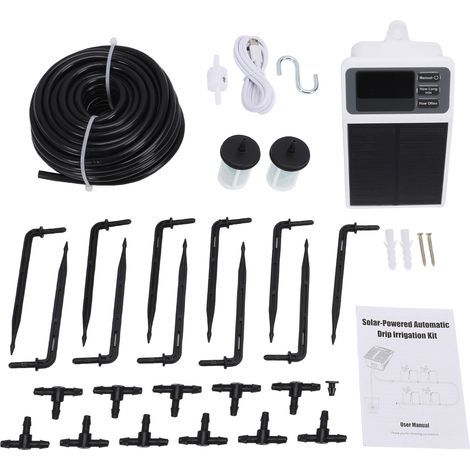 Professional Solar Automatic Drip Irrigation Kit, Smart Timer Watering System for 10 Potted Plants, Plant Waterer Balcony Garden Greenhouse Window Sill, Indoor Outdoor Use – High resistance, DIY (1/5)