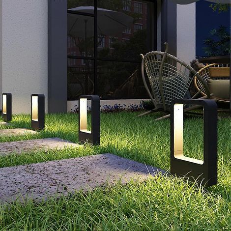 Lampe de jardin LED moderne - Étanchéité IP54, 7 W, lampe sur poteau en aluminium pour extérieur (1/5)