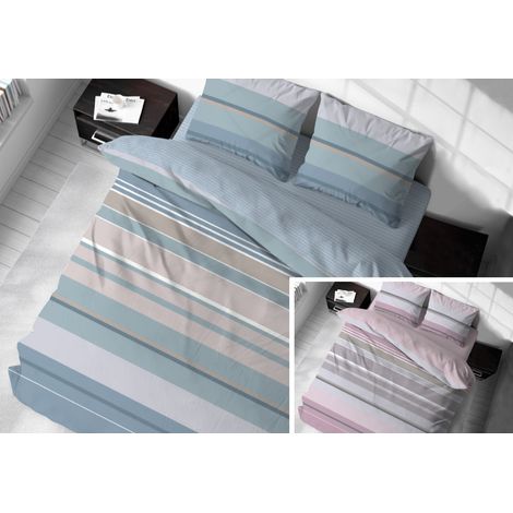 Sacco Copripiumino In 100% Cotone Made Italy Disegno Scia, misuraSingolocoloreGrigio