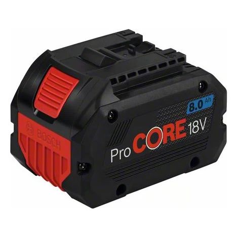 Batterie ProCORE 18V 8Ah – Technologie COOLPACK 2.0 – Indicateur de charge – Compatible avec outils Bosch 18V