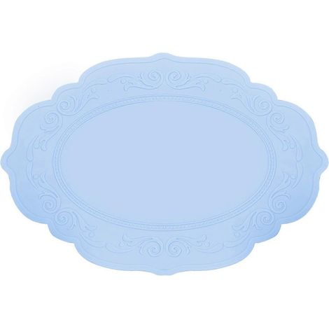 Dessous de plat ovale en silicone isolant, antidérapant et résistant à la chaleur, design anti-rides de qualité supérieure, tapis de table décoratif et antidérapant pour la cuisine (1/5)