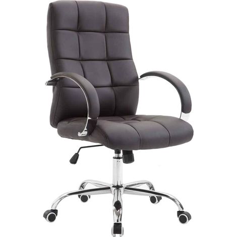 Fauteuil de bureau Mikos en similicuir Marron (1/5)