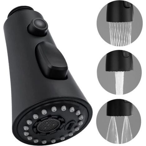 3 Spray Modes Kitchen Faucet, Pull-Out Sink, Black 360 Degree Movable Kitchen Head, for Mixer Tap (1/5)