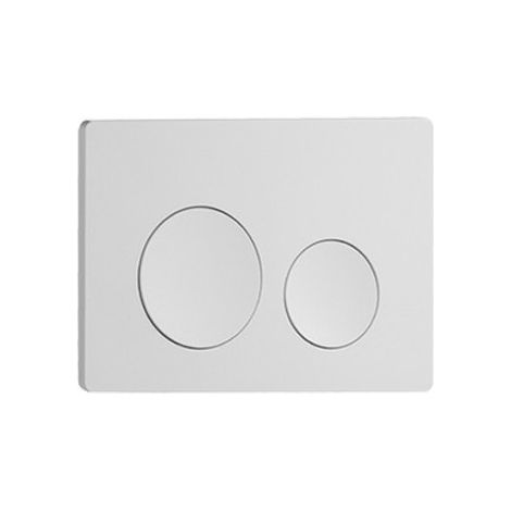 Plaque de Déclenchement Double Rond Blanc Brillant - Space