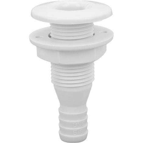 Raccord traversant droit 5/8in ABS résistant aux chocs Connecteur tuyau pour bateaux marine Blanc (1/5)