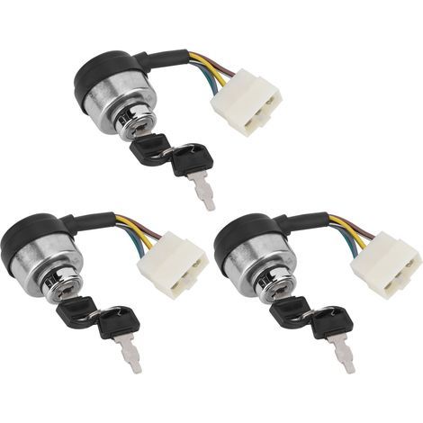 3 jeu de 6 fils de contacteur d’allumage avec clé pour moteur essence 188F/GX390/190F/GX420 générateur (1/5)