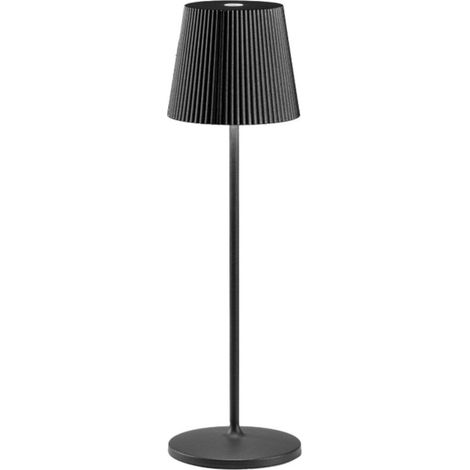Abat jour esterno batteria gea led brillia led ip54 batteria usb lampade tavolo, colore nero