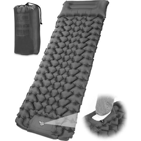 Matelas Camping Autogonflant - Épaissir - 1 Place - Pompe à Pied Intégrée - Étanche - Ultra-léger (1/4)
