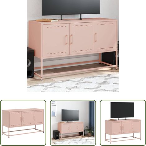 Stahl - TV-Schrank Rosa 100,5x39x60,5 cm Stahl (1/5)