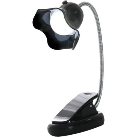 HEMOTON Lampe de Bureau Flexible USB Clip Noir en Pvc, Lumière (1/5)