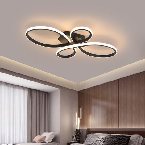Plafonnier LED 60 cm, lustre LED créatif à anneau de fleurs 36 W, plafonnier moderne, lumière blanche chaude 3 000 K (1/5)