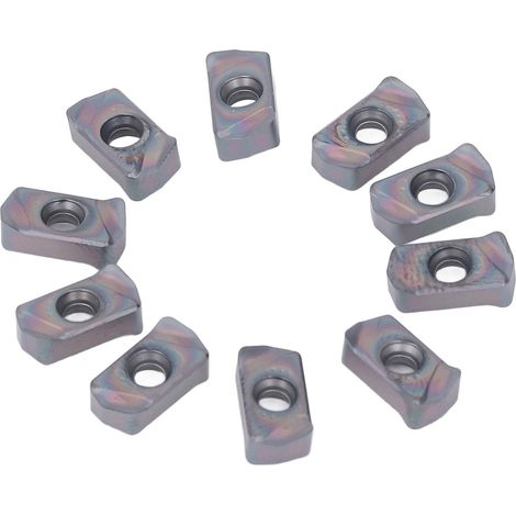 10 Stück Fräseinsätze, verzinnt, verschleißfest, CNC-Hartmetalleinsätze für Dreh- und Schlichtbearbeitung (1/5)