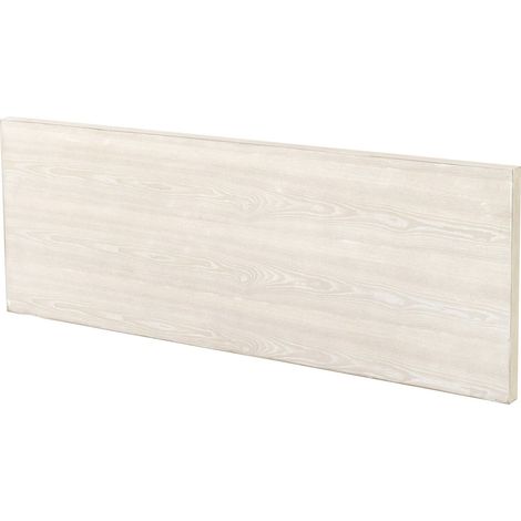 tête de lit bois de frêne effet patiné blanc élégant - blanc patiné effet bois naturel (1/3)