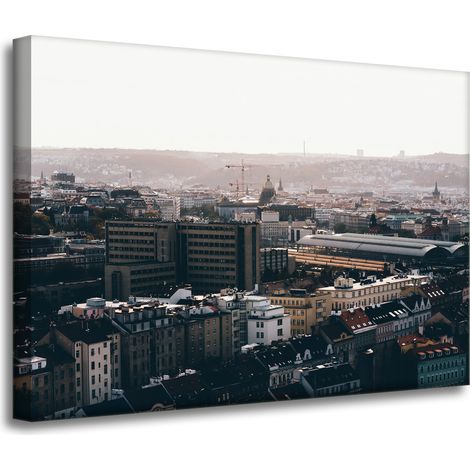 Cuadro sobre lienzo Arquitectura Vista de la ciudad 70x50 cm Vista aérea