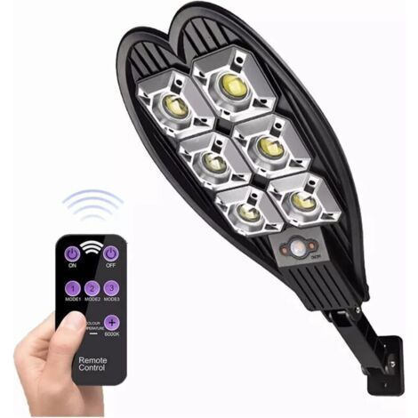 108COB Lampe solaire LED étanche avec télécommande PIR Détecteur de mouvement Lampe solaire pour jardin Sécurité murale (1/4)