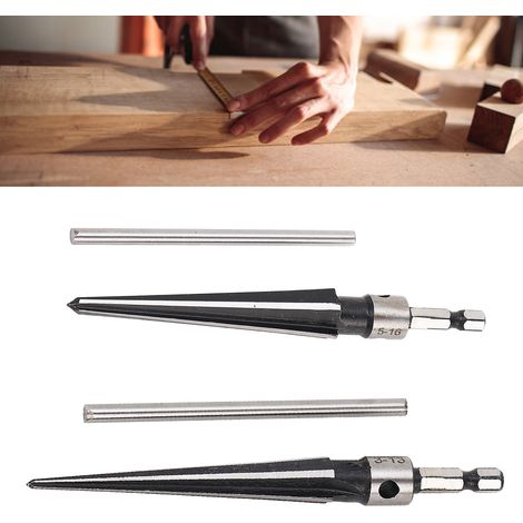 Alésoir conique manuel pour le travail du bois, tige hexagonale, fraise à chanfreiner de 3 à 13 mm, de 5 à 16 mm, outil de chanfreinage pour le travail du bois, outil d'alésage. (1/5)