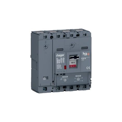 Disj.h3+P160 TM 4x80A 50kA - APPAREILLAGE DE TETE HAGER HMS081DC (1/2)