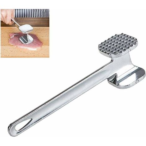 Attendrisseur à Viande Marteau Double Face à Pointes à Surface Plate Poulet Viande Pounder Mallet Outil de Cuisine pour Steak Poulet Poisson Porc (1/5)