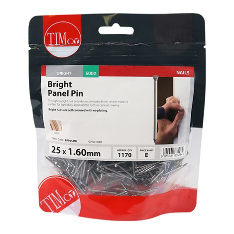 TIMCO Panel Pins Bright - 25 x 1.60