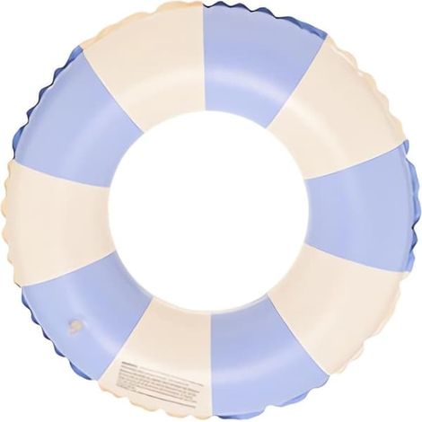 Bouée gonflable en PVC à rayures rétro, pour adultes, pour la natation en piscine un accessoire flottant destiné aux activités nautiques récréatives.-AquaForge (1/5)