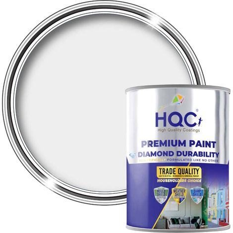 HQC Masonry Paint -  Weatherproof & Long-lasting Protection For All Exterior Walls - Light Grey - 1L (1/5)