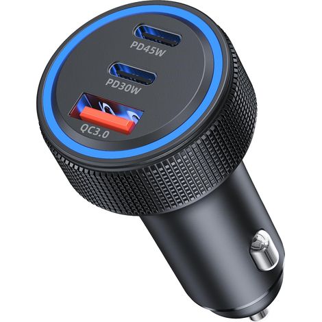Chargeur Allume Cigare USB C 3 Ports 93W PD QC 3.0 Chargeur Voiture Charge Rapide Prise Allume Cigare 12V,pour iPhone iPad Samsung Huawei Xiaomi Tabletetc (1/5)