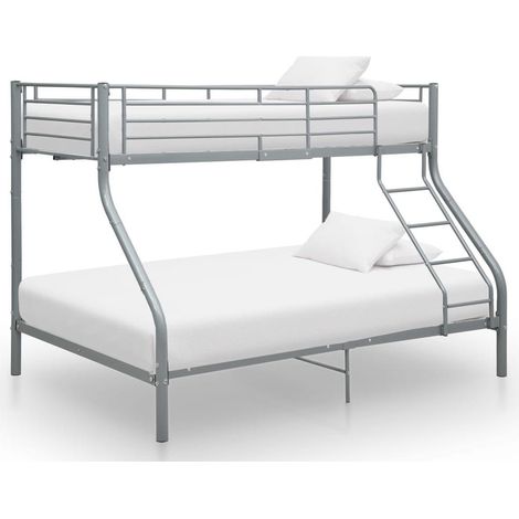 Lit superposé métal laqué gris Jazz 90 et 140cm (1/5)