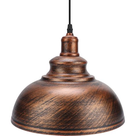 Moderne industrielle Hängelampe mit Topfdeckel, 30 cm Durchmesser, Bronze, für Esszimmer, Arbeitszimmer, Deckenbeleuchtung, Dekoration (1/5)