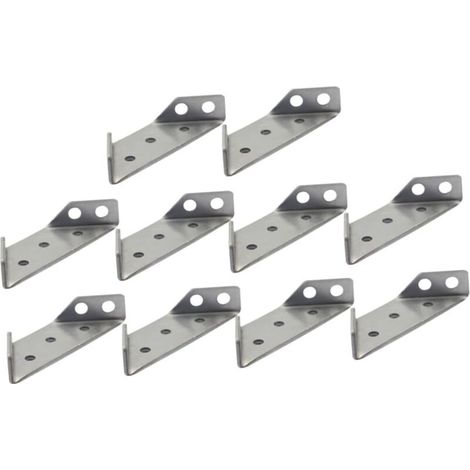 10 équerres de fixation pour meubles, support trapézoïdal léger et robuste, support carré pour accessoires de meubles (1/5)