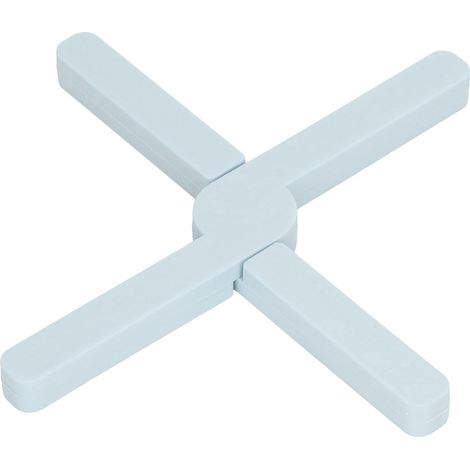 Dessous de plat en silicone épais, pliable, résistant à la chaleur, antidérapant et peu encombrant, pour la cuisine (bleu).