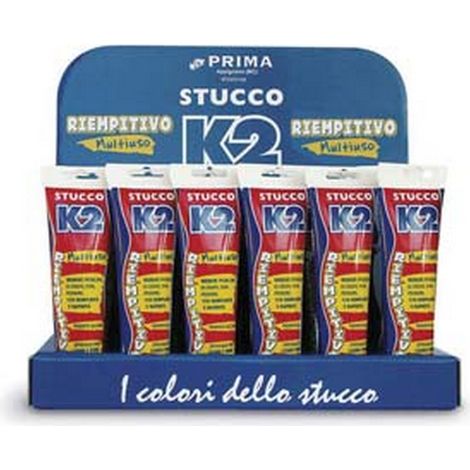 1ESPOSITOR K2 ESPOSITORE STUCCO IN PASTA MULTIUSO COLORATO - n.24 tubetti da ml.150