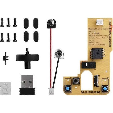 Kit de souris sans fil pour impression 3D DIY Bamboo Lab, modèle 002 : composants de souris d'ordinateur avec pièces et matériel d'impression. (1/5)