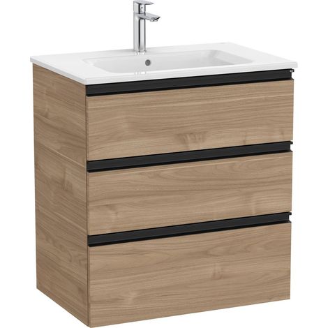 Pack Unik mueble base de 3 cajones + lavabo central THE GAP - ROCA