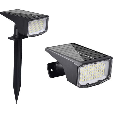 Spot Lumineux Solaire - 53 LED - Étanche IP65 - Pour Jardin Pelouse Cour Extérieure - Lot de 2 (1/5)
