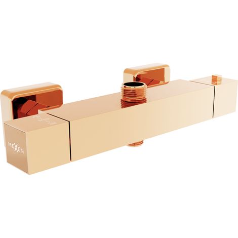 Mexen Cube Thermostat-Duschmischer, Rosa Gold - 77250-60 (1/2)