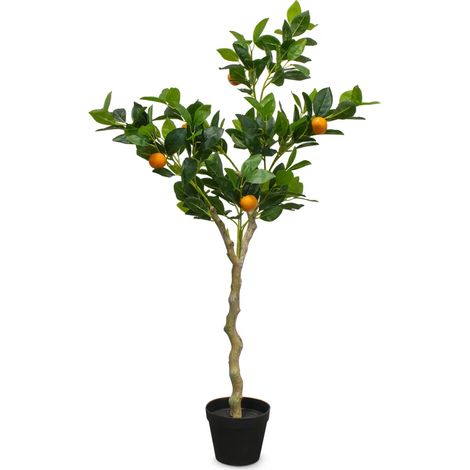 3.08 Oranger décoratif avec pot - env. 118 cm - arbre artificiel avec oranges (1/2)