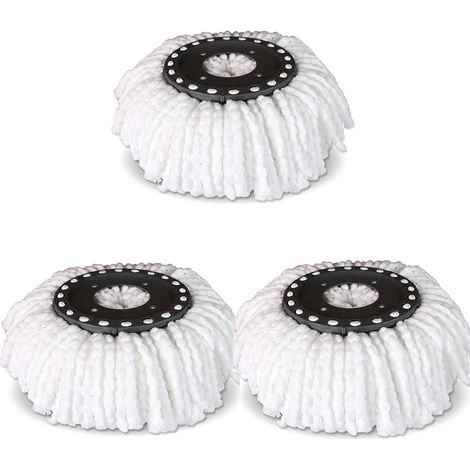 Lot de 3 têtes de balai de rechange en microfibre pour balai magique Spin Mop à 360 ° (1/5)