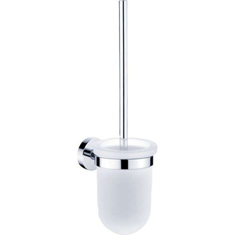 Nimco Unix - Scopino WC con supporto a parete, vetro opaco/cromo UN 13094WN-26