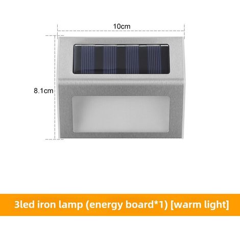 Lámpara solar de jardín con 3 LED de luz blanca cálida (3 LED, blanco cálido) (1/5)