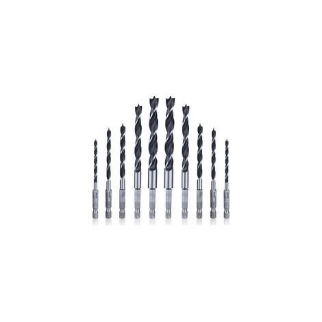Lot de 5 Forets Hélicoïdaux HSS - Tige Hexagonale, Forets à Bois HSS pour Métal, Plastique, Bois (4mm à 10mm)