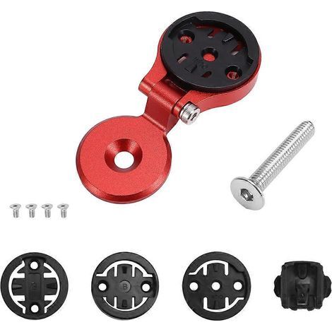 Potence de vélo réglable avec support pour compteur de vélo rouge (1/5)