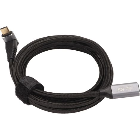 Câble USB-C 3.1 mâle vers femelle PD100W, charge rapide 10 Gbit/s, 4K à 60 Hz, pour consoles de jeux Steam Deck, 150 cm / 59,1 pouces (1/5)