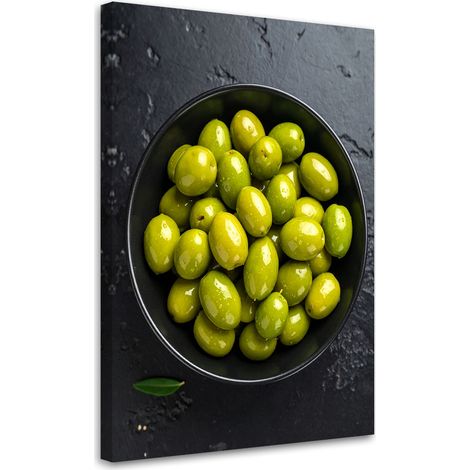 Tableau déco Olives fruits dans un bol 40x60 (1/4)