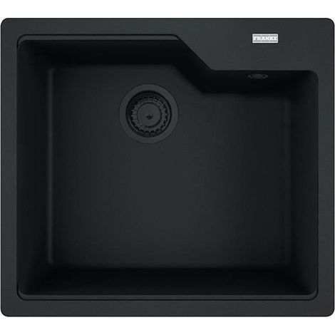 Franke Einbaubecken Urban UBG 610-56 Fragranit Black Matt - Black Collection, Drehknopfventil (1/3)