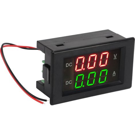 Voltmètre Ampèremètre LED DC 0-300V 50A Double Affichage, Étanche Anti-Parasite, Voltmètre Ampèremètre Résistant (1/5)