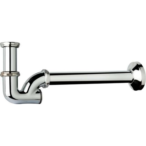 Sifone a "U" 1" in ottone cromato, per bagno