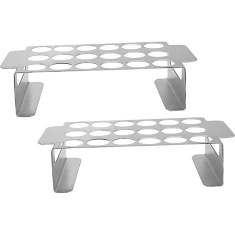 Support de cuisson pour poivrons en acier inoxydable (2 pièces) — Pour grillades en extérieur — 25,4 x 12 x 6 cm (1/5)