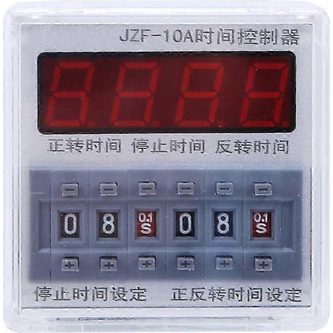 Minuterie Relais Temporisé JZF-10A BERM, Contrôleur Moteur CW/CCW, Interrupteur Programmable 0.1S-99H, Alimentation 12V AC/DC, Affichage LCD (1/3)