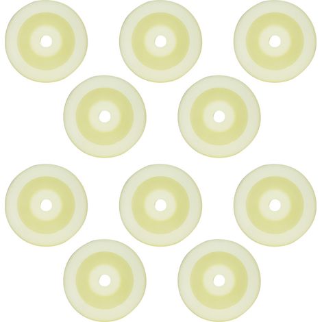 Roues en Nylon blanc de 2.5 pouces, 10 pièces, poulie ronde, roulette, charge maximale de 25kg