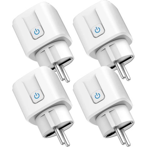 Lot 4 prises connectées SomLife application tuya smart life controle de consomation Compatible avec Alexa/Google Home